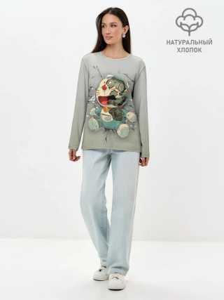 Лонгслив женский. Хлопок / Doraeman