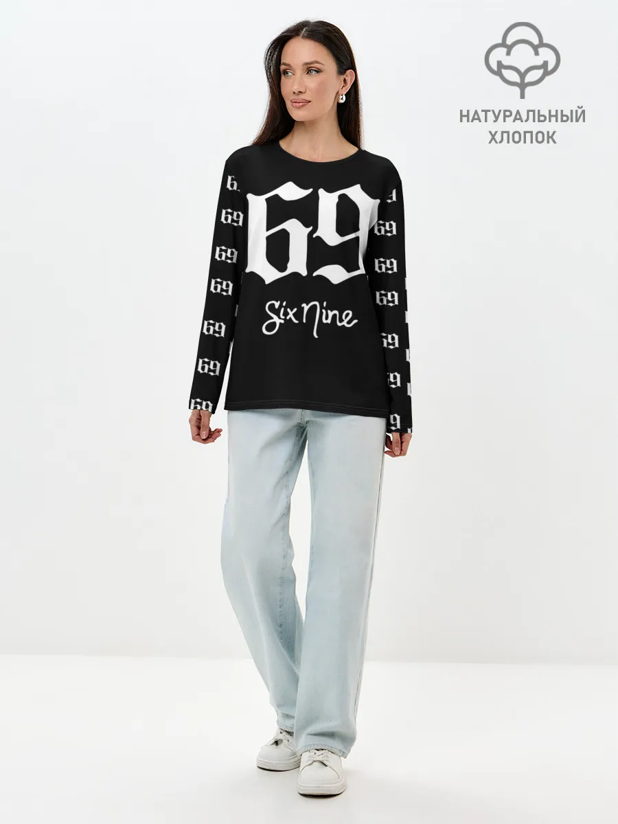 Лонгслив женский. Хлопок / 6ix9ine Tekashi