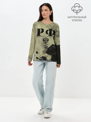 Лонгслив женский. Хлопок / РФ