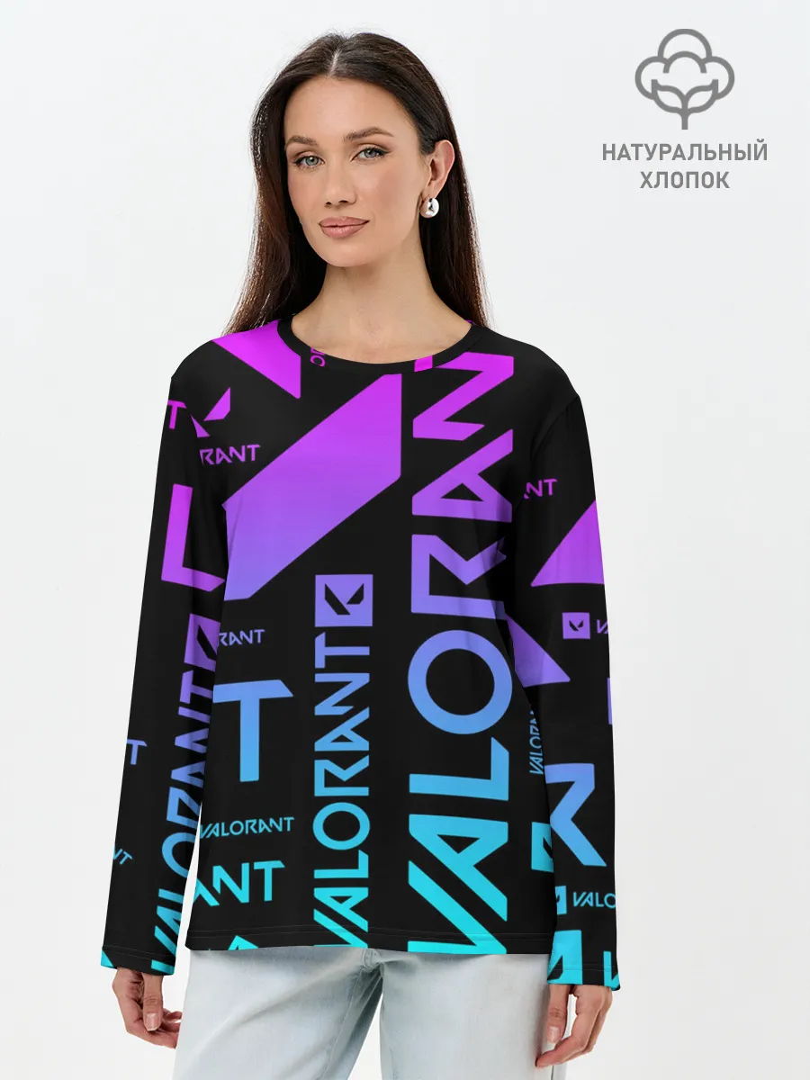Лонгслив женский. Хлопок / Valorant