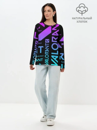 Лонгслив женский. Хлопок / Valorant
