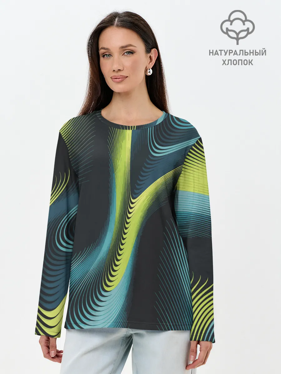 Лонгслив женский. Хлопок / Wave