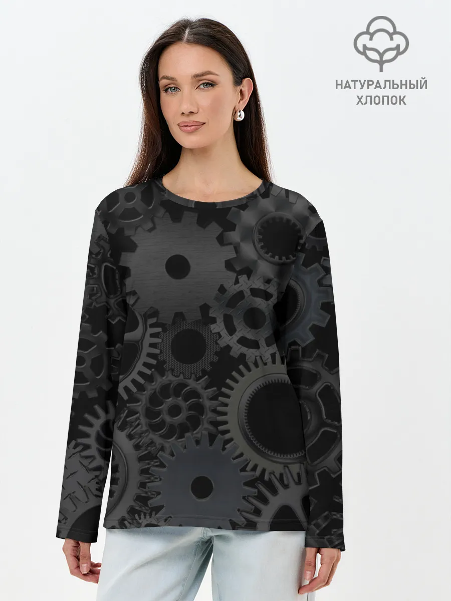 Лонгслив женский. Хлопок / Механизмы