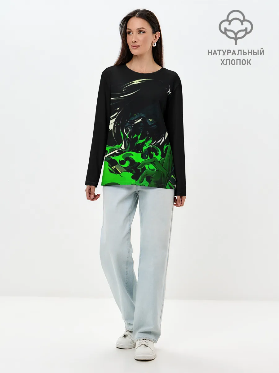 Лонгслив женский. Хлопок / VALORANT VIPER