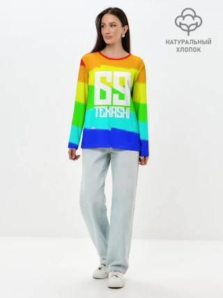 Лонгслив женский. Хлопок / Такеши