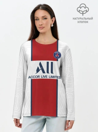 Лонгслив женский. Хлопок / PSG away 20-21