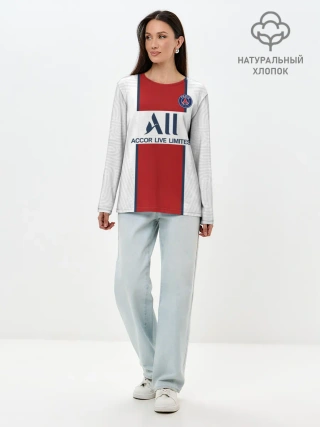 Лонгслив женский. Хлопок / PSG away 20-21