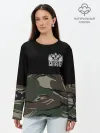 Лонгслив женский. Хлопок / Russia камуфляж
