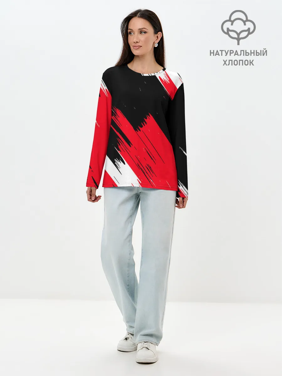 Лонгслив женский. Хлопок / ТЕКСТУРА.
