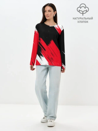 Лонгслив женский. Хлопок / ТЕКСТУРА.