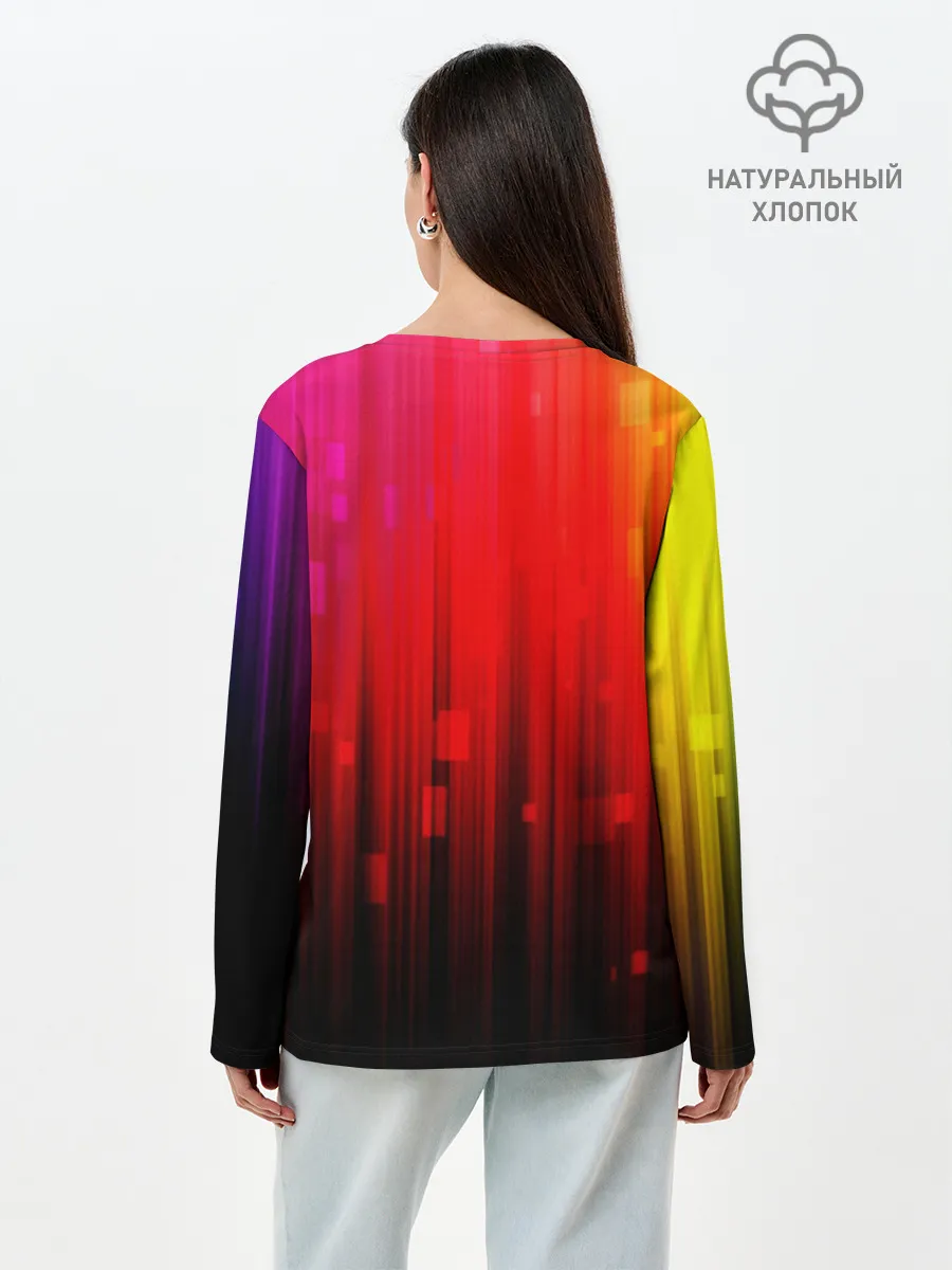 Лонгслив женский. Хлопок / АБСТРАКТНЫЕ КРАСКИ