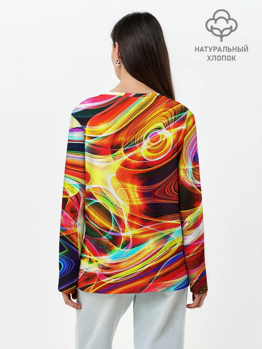 Лонгслив женский. Хлопок / Юрий Гагарин | Всплеск Цветов