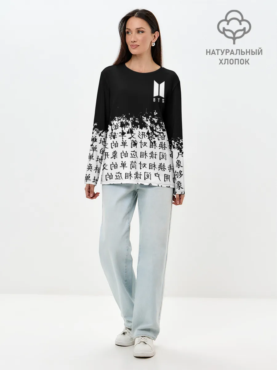 Лонгслив женский. Хлопок / BTS