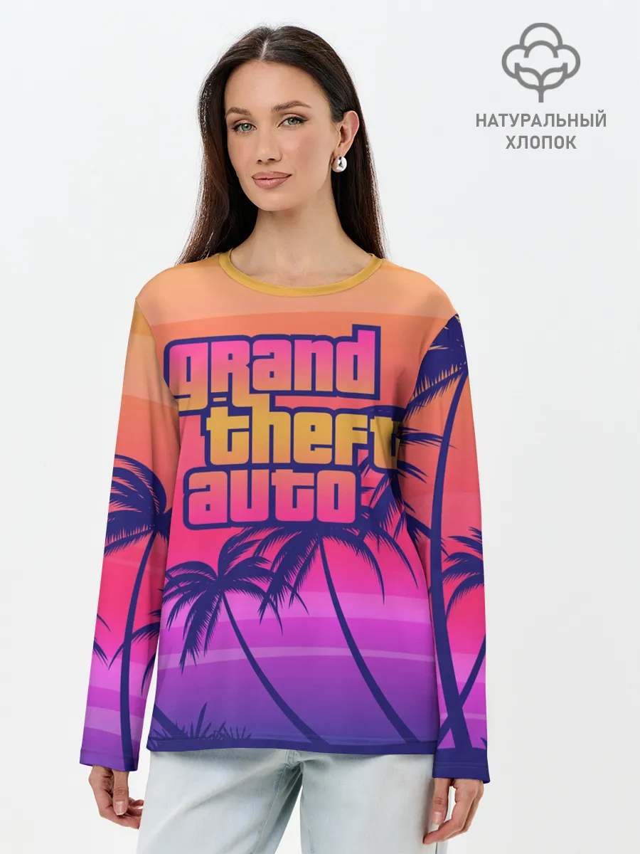 Лонгслив женский. Хлопок / GTA