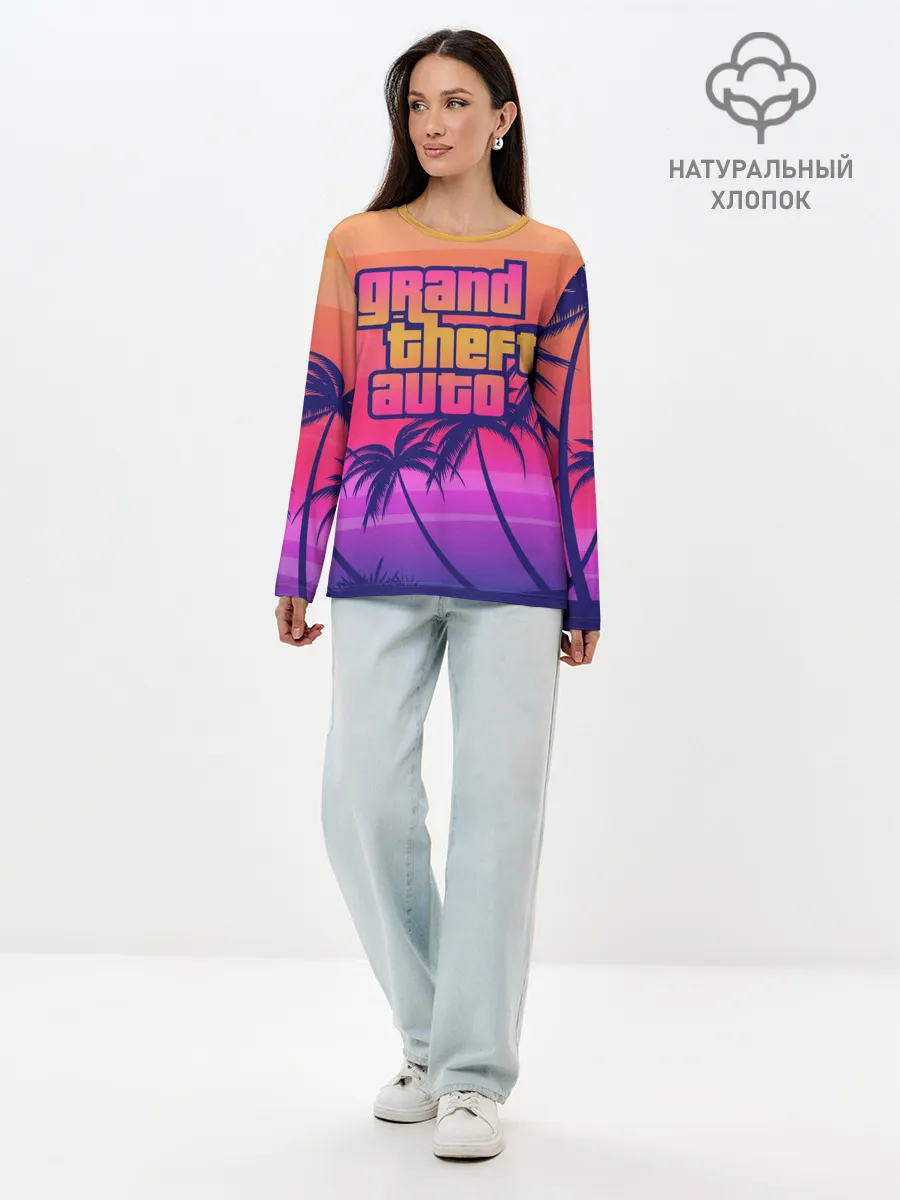 Лонгслив женский. Хлопок / GTA