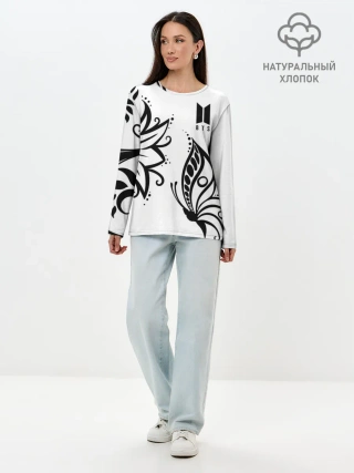 Лонгслив женский. Хлопок / BTS