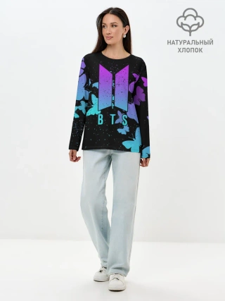 Лонгслив женский. Хлопок / BTS