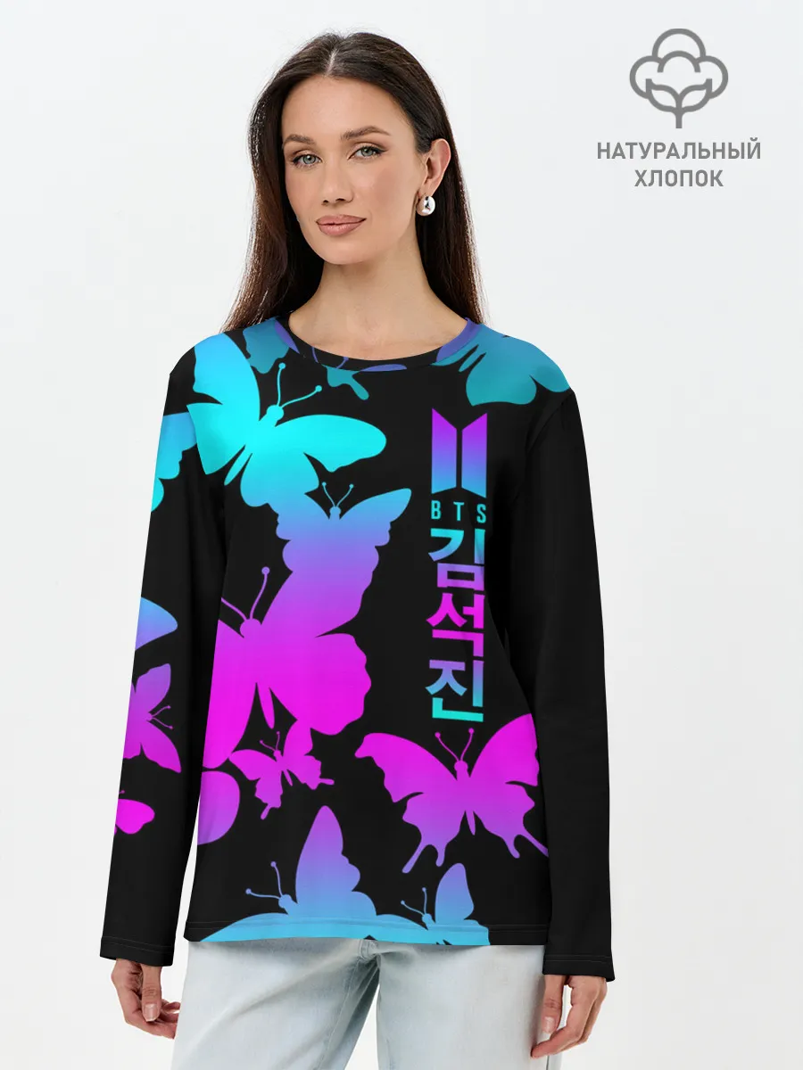 Лонгслив женский. Хлопок / BTS