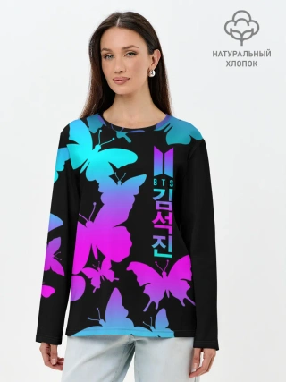 Лонгслив женский. Хлопок / BTS