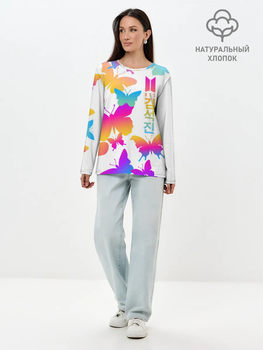 Лонгслив женский. Хлопок / BTS
