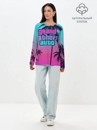 Лонгслив женский. Хлопок / GTA