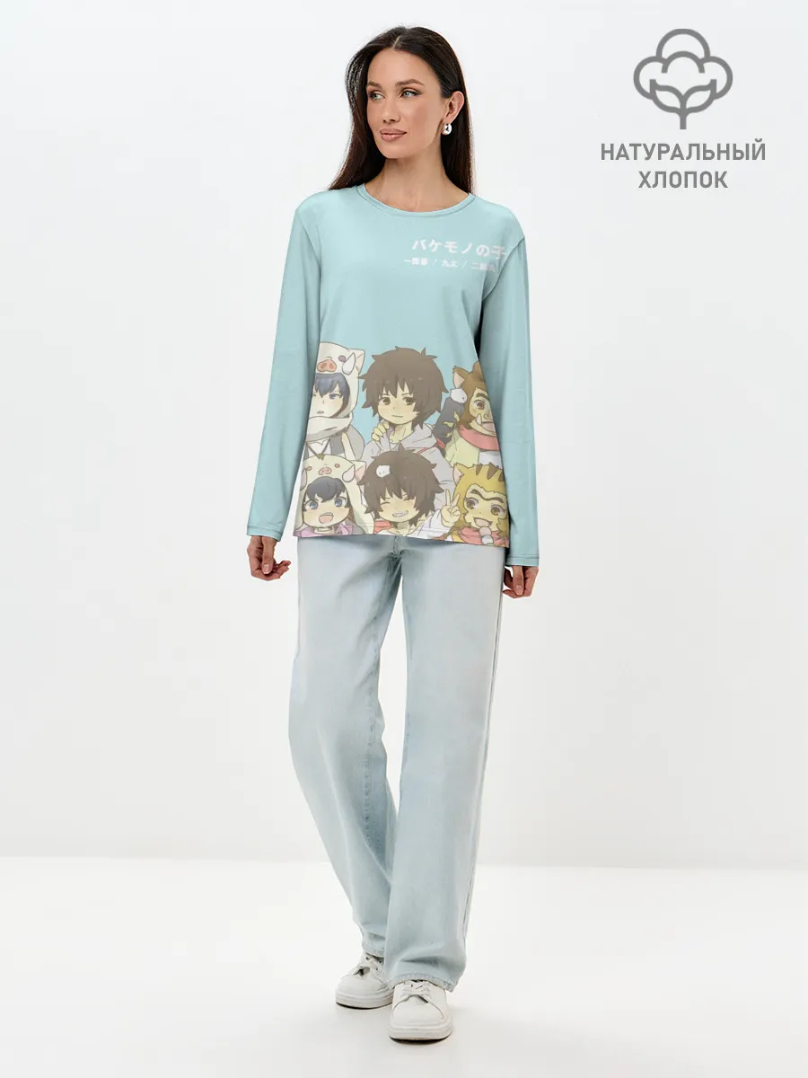 Лонгслив женский. Хлопок / Ученик Чудовища персонажи