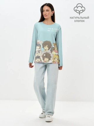 Лонгслив женский. Хлопок / Ученик Чудовища персонажи