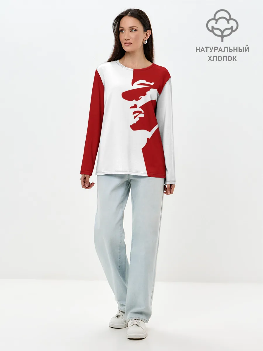 Лонгслив женский. Хлопок / Владимир Ленин | СССР