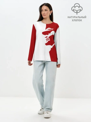 Лонгслив женский. Хлопок / Владимир Ленин | СССР