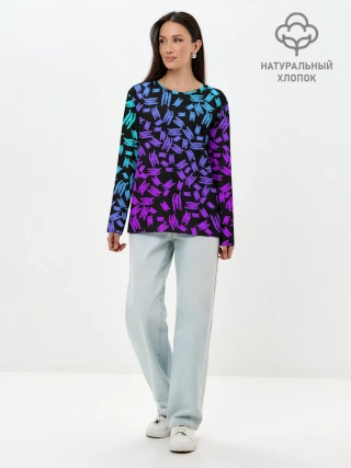 Лонгслив женский. Хлопок / PATTERN MONSTER ENERGY