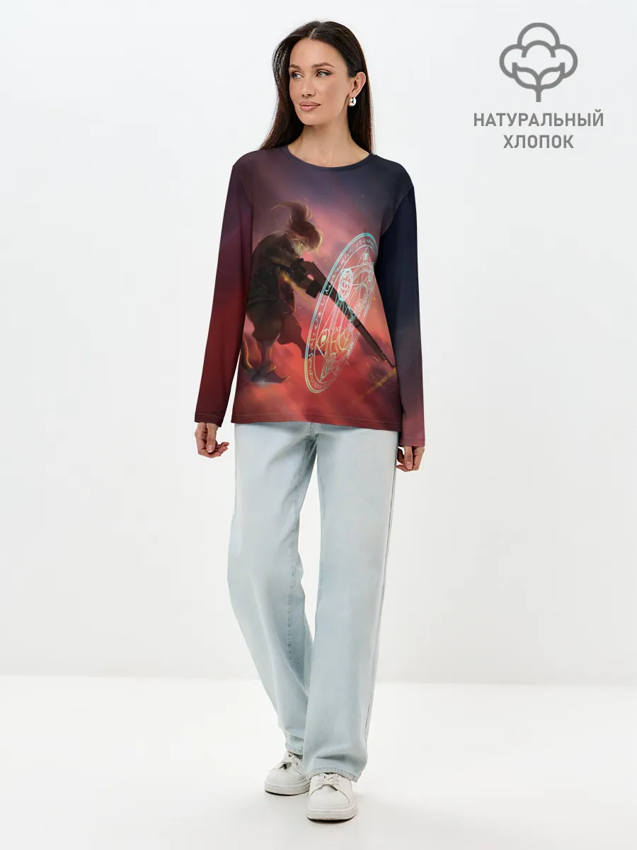Лонгслив женский. Хлопок / Удар Тани