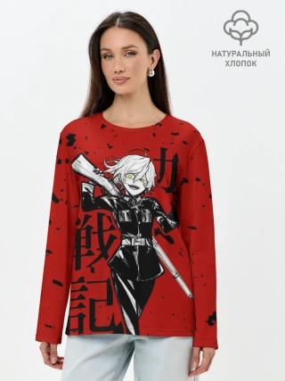 Лонгслив женский. Хлопок / Дьявол