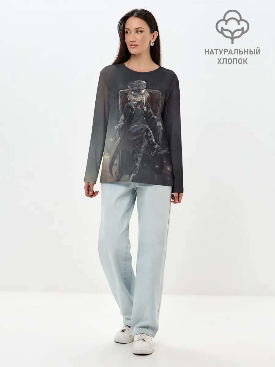 Лонгслив женский. Хлопок / Devil of the Rhine