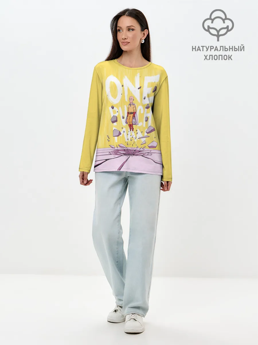 Лонгслив женский. Хлопок / Взлет Сайтамы