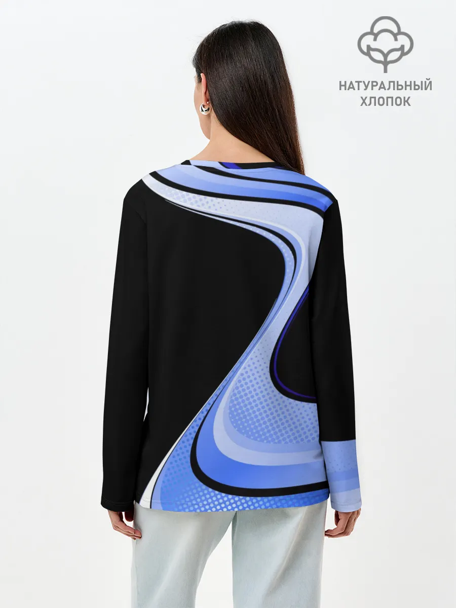 Лонгслив женский. Хлопок / Волейбол | Россия