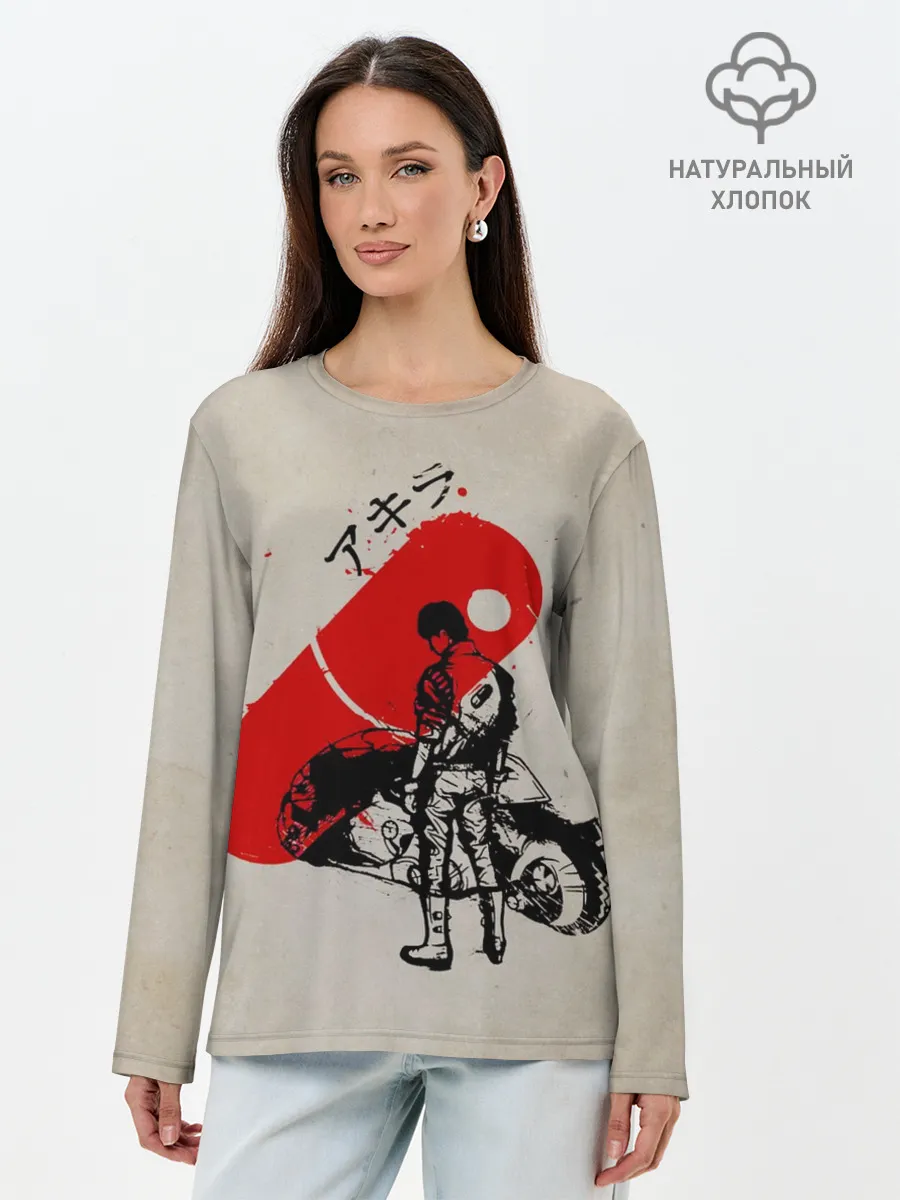 Лонгслив женский. Хлопок / Ink
