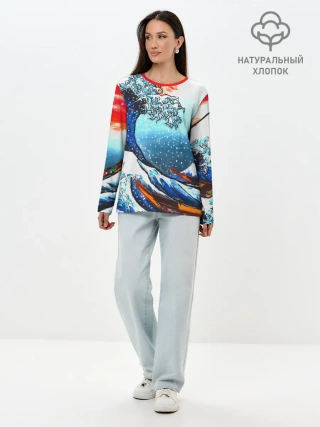 Лонгслив женский. Хлопок / Ghost of Tsushima.