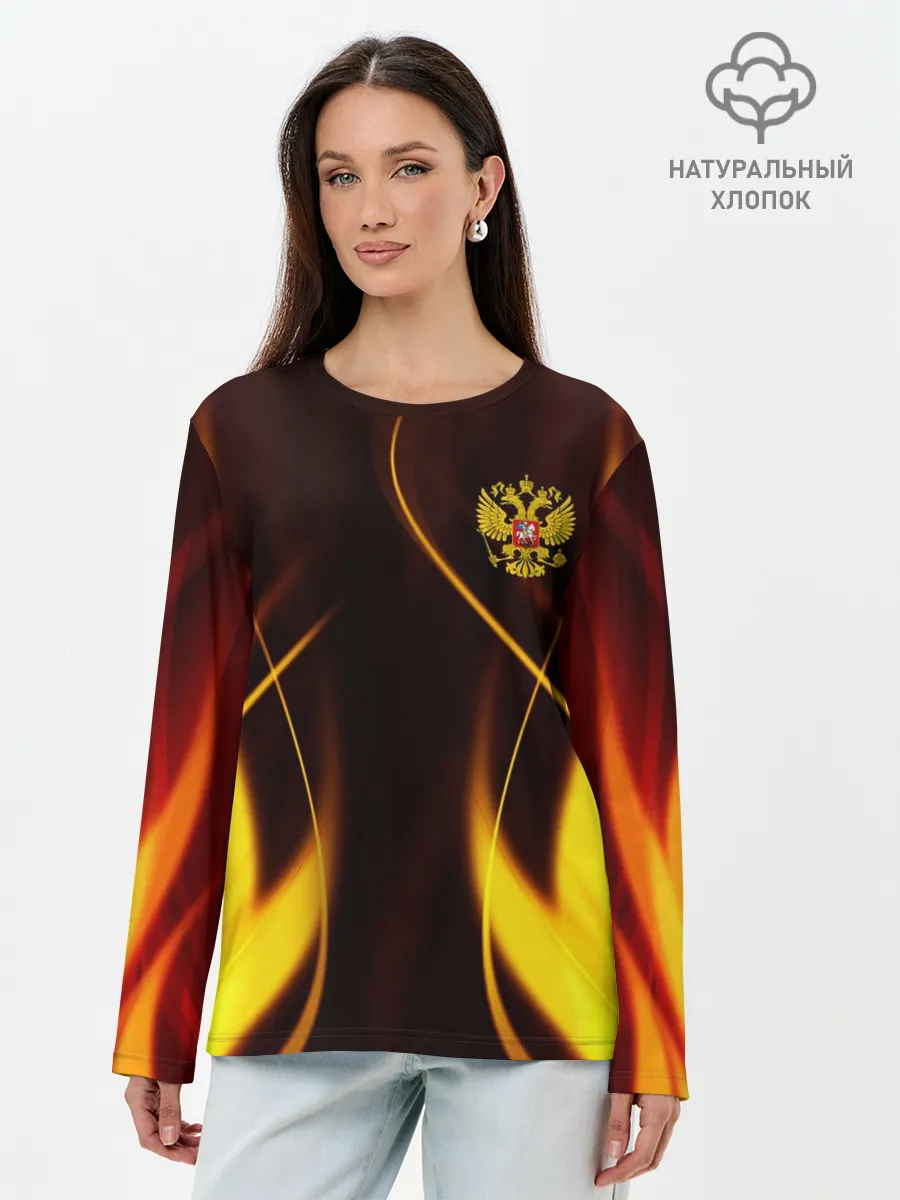 Лонгслив женский. Хлопок / Russian style | Русский стиль