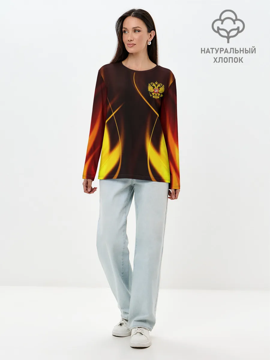 Лонгслив женский. Хлопок / Russian style | Русский стиль