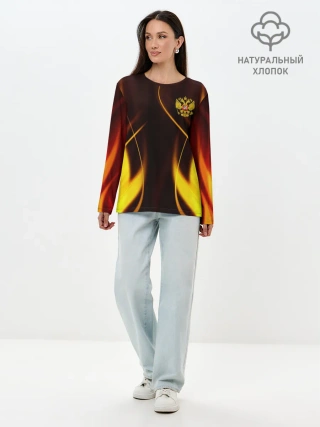 Лонгслив женский. Хлопок / Russian style | Русский стиль