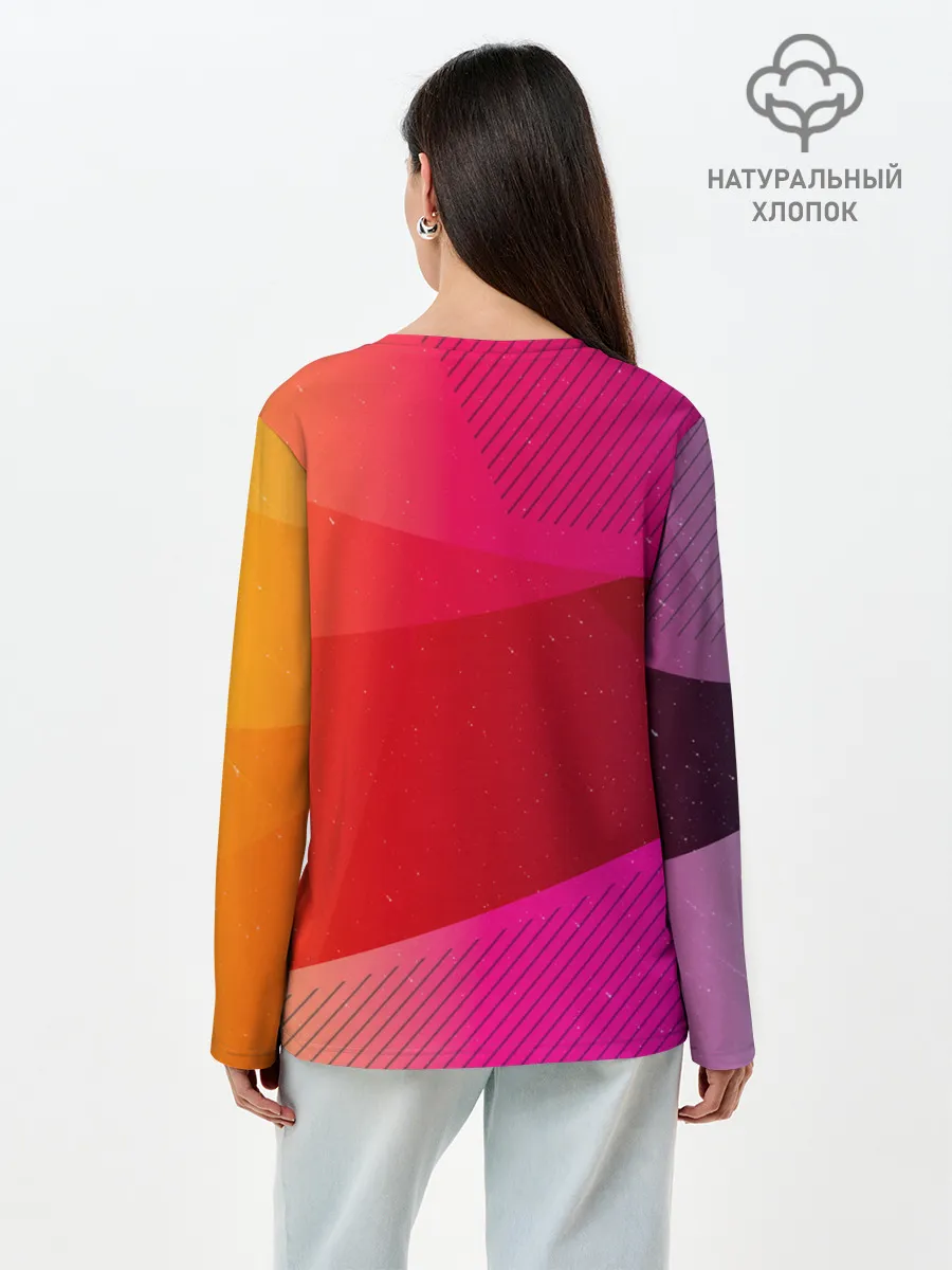 Лонгслив женский. Хлопок / ABSTRACT