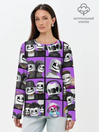 Лонгслив женский. Хлопок / Marshmello Style