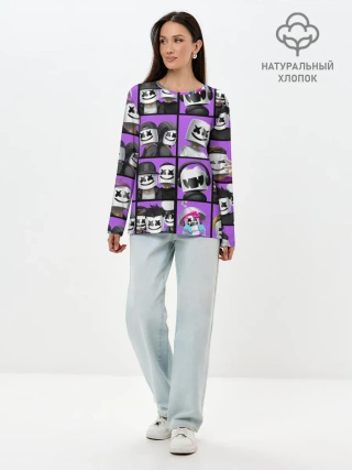 Лонгслив женский. Хлопок / Marshmello Style