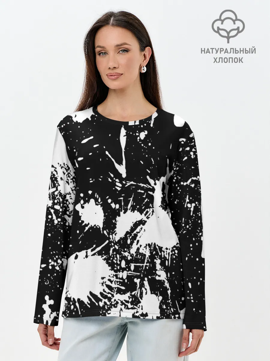 Лонгслив женский. Хлопок / ABSTRACT