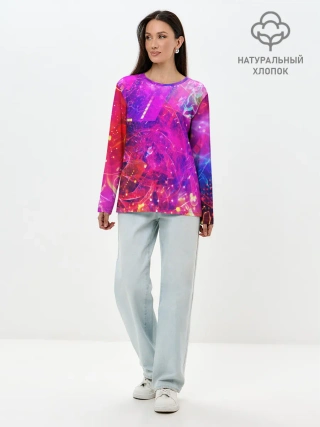 Лонгслив женский. Хлопок / ABSTRACT