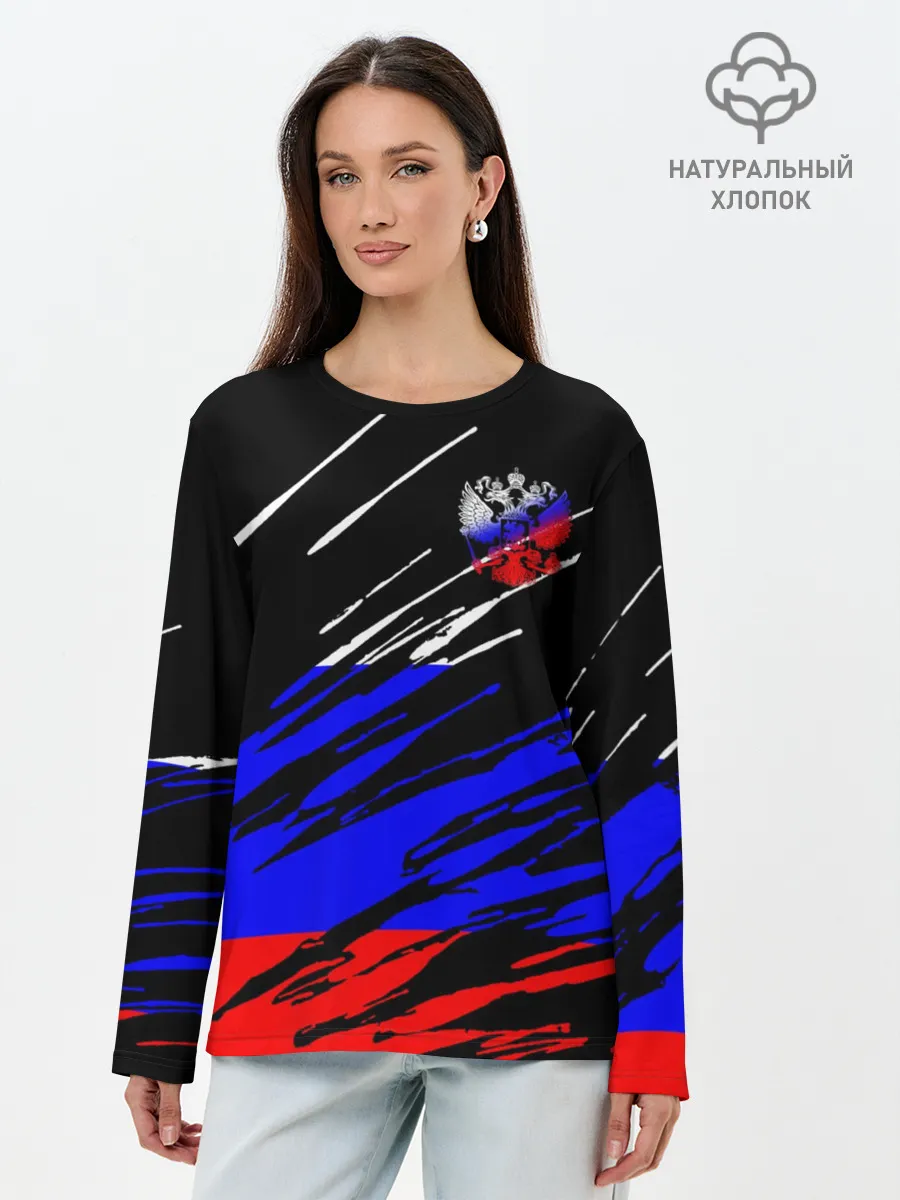 Лонгслив женский. Хлопок / Русский Стиль