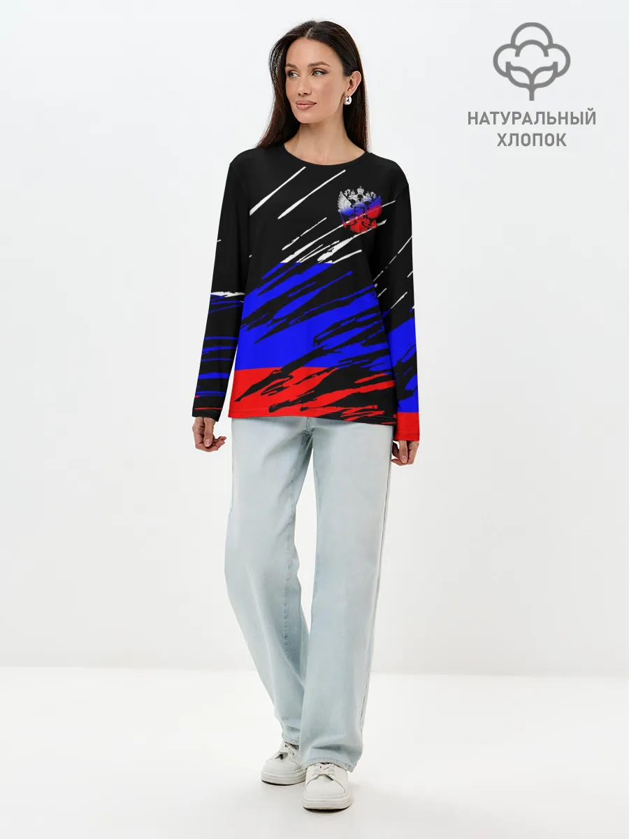 Лонгслив женский. Хлопок / Русский Стиль