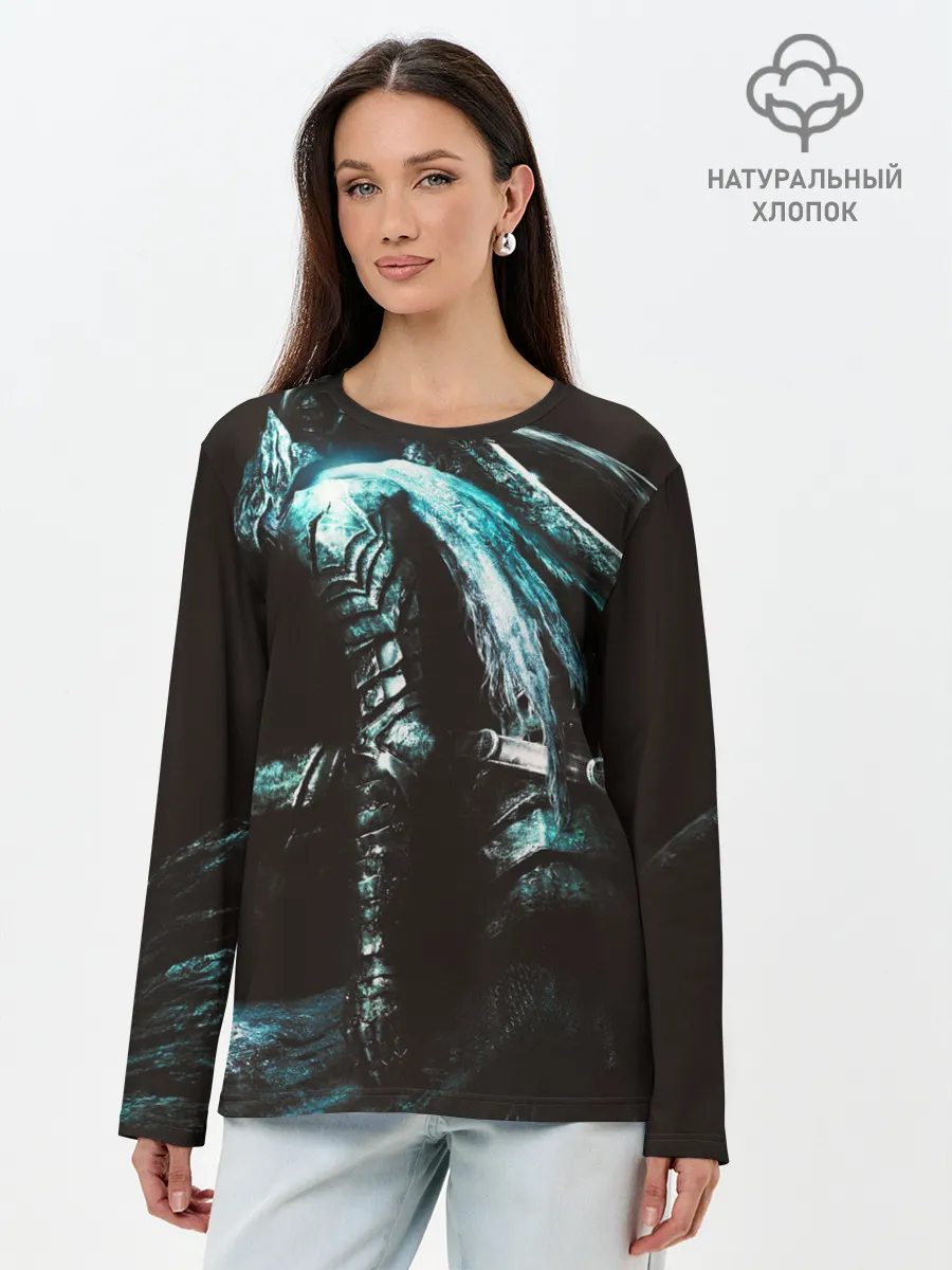 Лонгслив женский. Хлопок / Dark Souls 3 Artorias art
