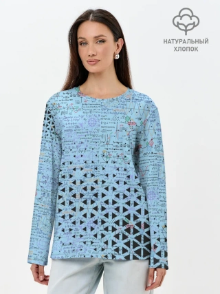 Лонгслив женский. Хлопок / Математика