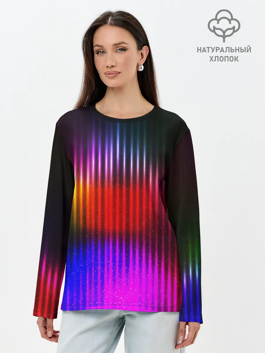 Лонгслив женский. Хлопок / WAVES COLOR